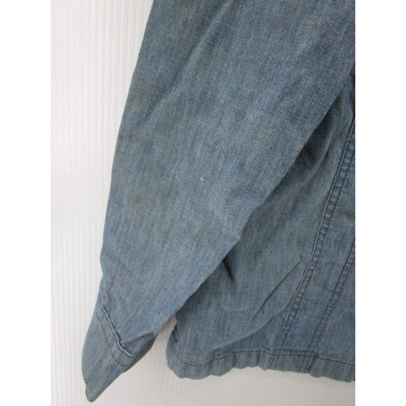 VINTAGE Lee Jacket Small Western Trucker Denim Shacket 70s Snap USA * - Picture 4 of 15